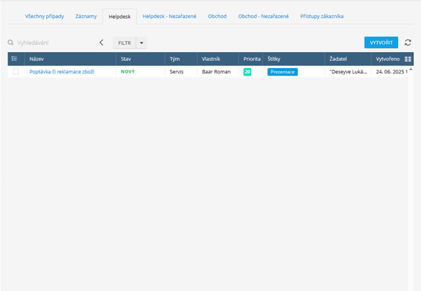 Propojení systému Montodo s modulem Tickety pro přehled o komunikaci s klienty a aktuálním stavu otevřených i vyřešených ticketů v týmu.