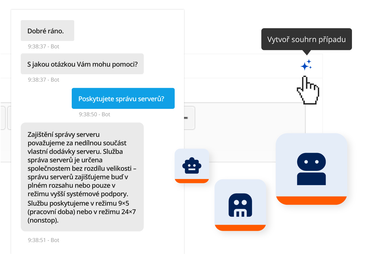 AI rozšíření systému Montodo zahrnující voicebot mailbot chatbot a technologie speech to text a text to speech pro automatizaci zákaznické komunikace a úsporu času.